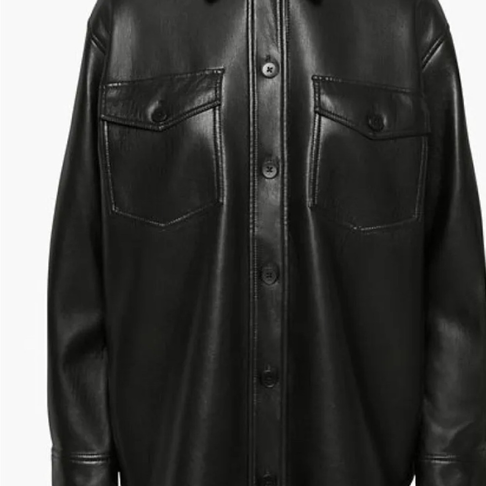 Women's Black Leather Jacket - Picture 3 of 3
